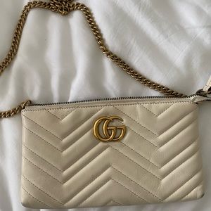 Calfskin Matelasse Mini GG Marmont Chain Bag